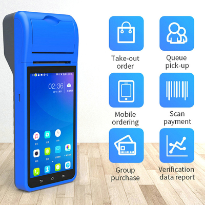 Thiết bị đầu cuối Android 8.1 PDA POS Thiết bị cầm tay di động Mini với máy in 58mm