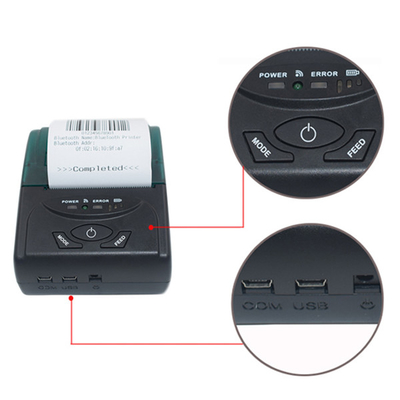 Máy in di động không dây 58mm Máy in nhiệt Bluetooth Mini để in biên nhận mã QR