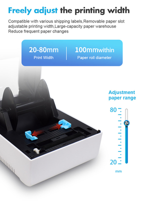 Nhãn dán mã vạch nhiệt 80mm 3 inch Máy in nhãn vận chuyển Bluetooth để in vận đơn